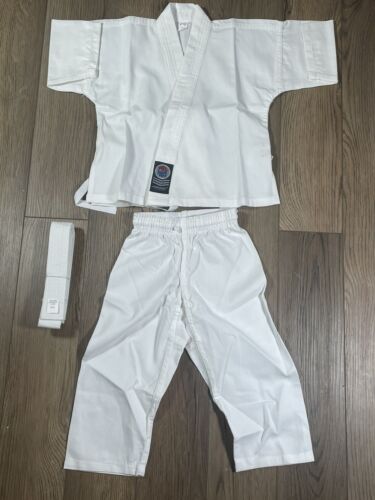 Proforce blanc léger karaté gi petit jeunesse taekwondo ju jitsu arts martiaux - Photo 1/4