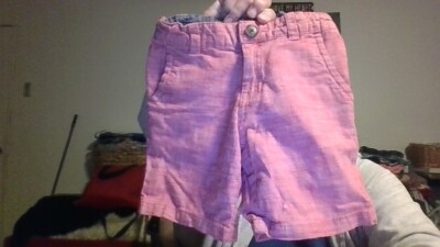 NICE! Red Cat & Jack Size 5 Flat Front Chino Shorts w/4 Pockets Int Adjstrs