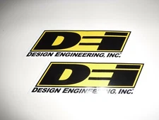AUTOMOTIVE RACING DECALS "DEI DESIGN ENGINEERING"   5.5 " X  1.5 " 