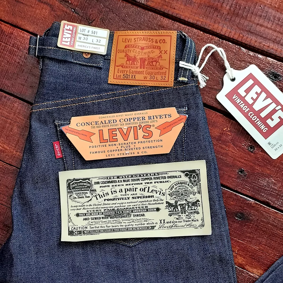 Levi's LVC 1937 501XX Kaihara Japanese SELVEDGE Raw Denim Jeans NWT Size 30