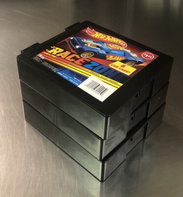 HOT WHEELS 6 CAR CARRYING CASE BLACK ( LOT OF 3 ) 6 1/2 X 6  FREE SHIPPING