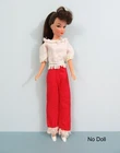 Vintage Clone Barbie RED & WHITE FRINGE PANTS SET w SHOES - Miss Suzette, Wendy