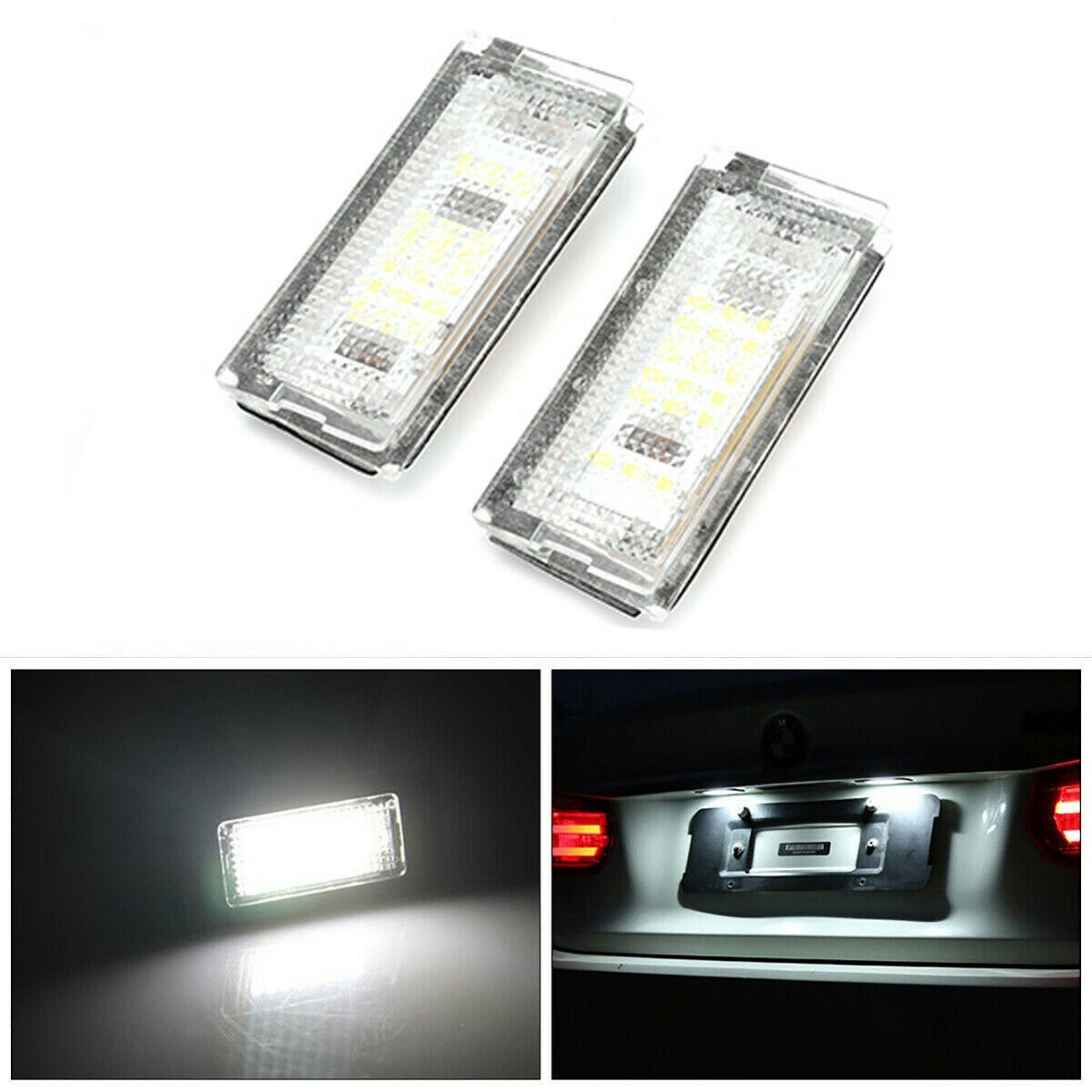2X License Number Plate Light Xenon White Bulb For BMW Series E46  1998-2005
