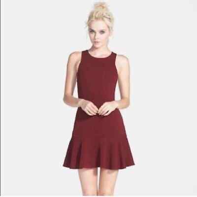 ASTR Drop Waist Dress Wine Size Large | eBay