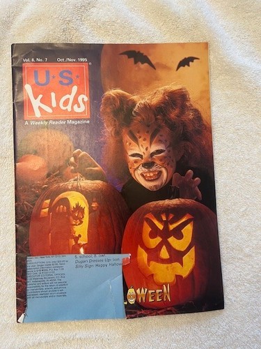 US Kids Weekly Reader Mag Oct Nov 1995 Kristi Yamaguchi Halloween crafts
