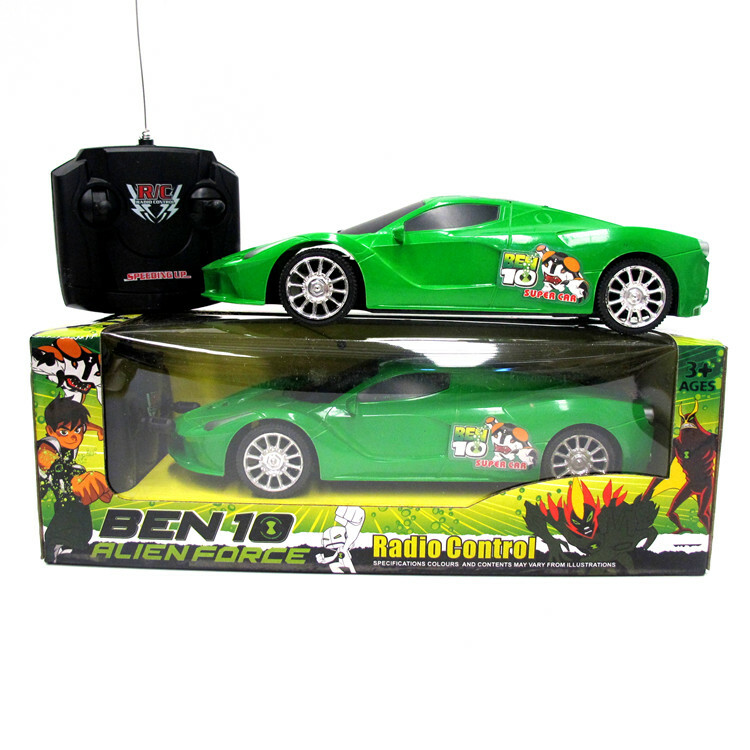 NEW BEN 10 GREEN RC RADIO REMOTE CONTROL INDOOR CAR VEHICLE KIDS