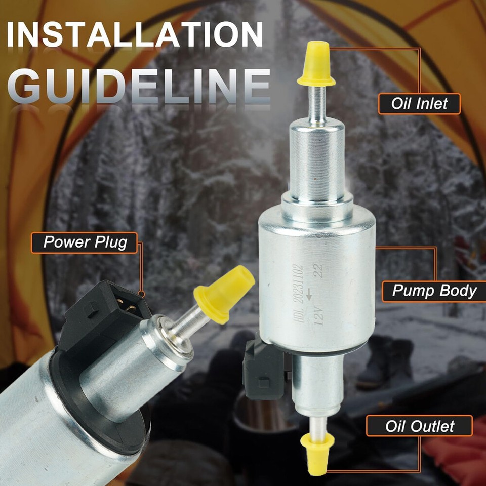 Quiet 12V 22ml Diesel Heater Fuel Pump, HDWS Parking Heater