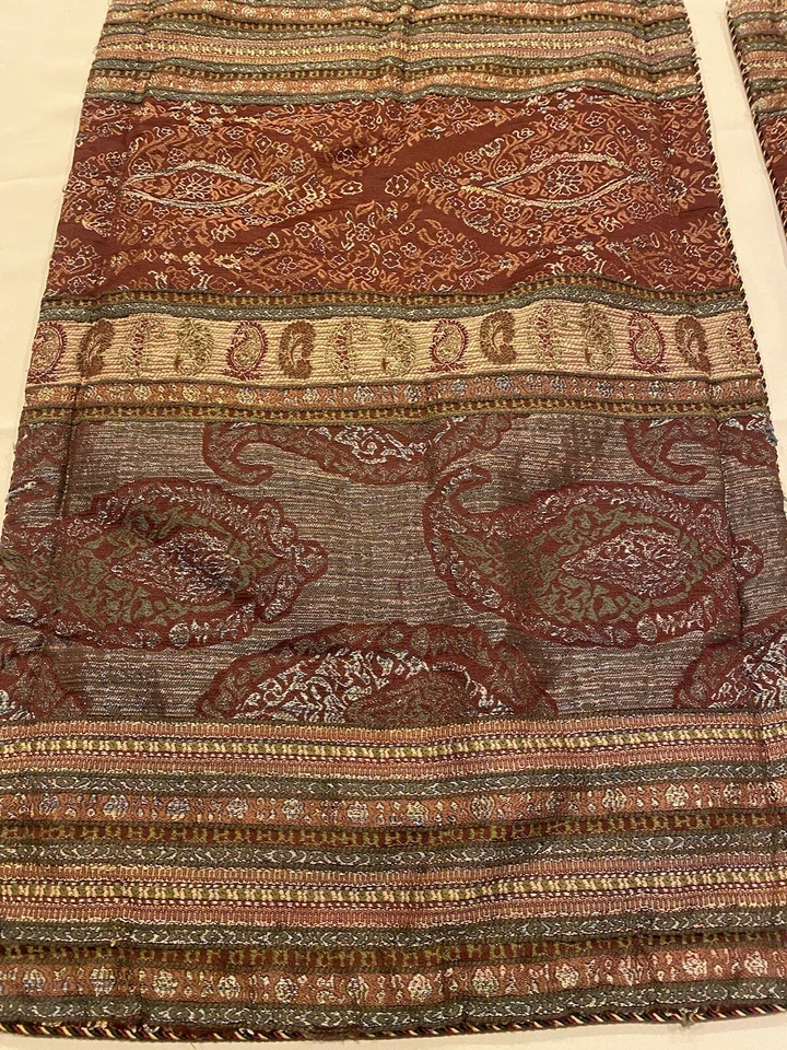 Croscill Shams 36x23 Galleria Rojo Chenilla King Almohada Falsa Dorado Marrón-Juego de 2 Foto 2 de 4