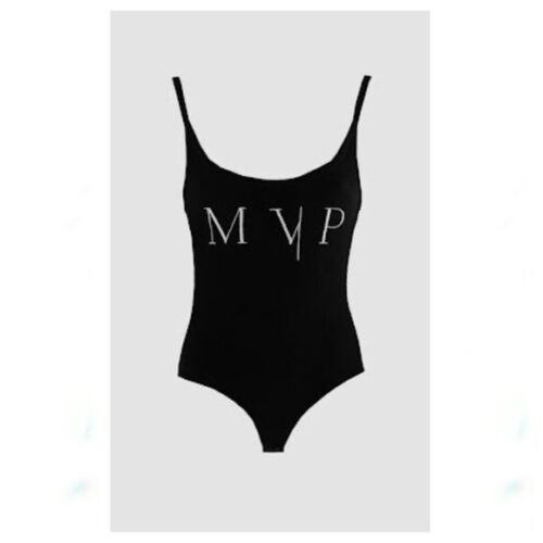 Maria Vittoria Paolillo Women's Stretch Bodysuit MVP Print Black White 8 |  eBay