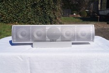 Teufel Center Lautsprecher Alugehäuse silber 160 Watt mit Tisch und Wandhalterun