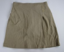 LANDS END Khaki School Uniform Cotton Knit Skort Girls 14 NEW