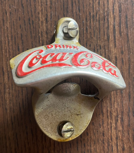 Vintage STARR X Wall Mount w/screws COCA-COLA Bottle Cap Opener U.S.A. Brown Co.