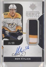 2019 Ultimate Collection Debut Threads 15/99 Tier 1 Rem Pitlick Patch Auto 0t9e