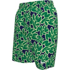 NWT Boy's Nike Youth Large Bubble Script Volley Swim Trunks 7" Logo Green