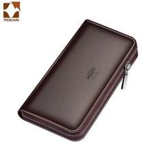 New Men's Wallet Short Frosted Leather Wallet Retro Zipper Vertical Wallet Youth