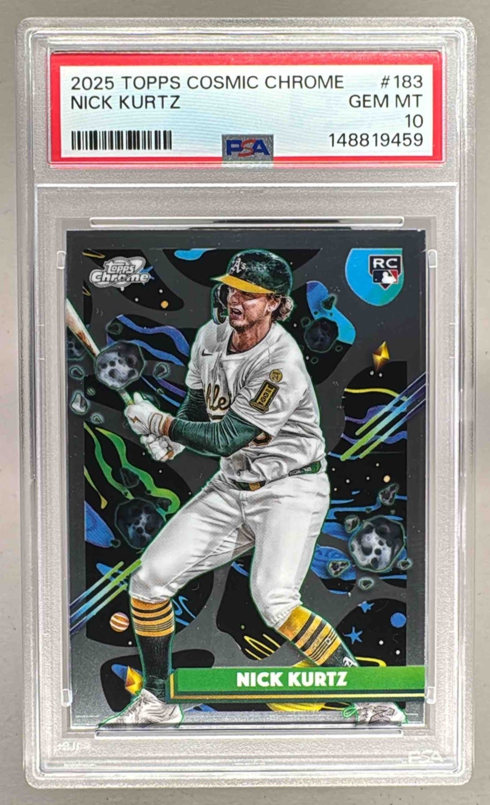 148819459 Nick Kurtz 2025 Topps Cosmic Chrome #183 Rookie RC PSA 10