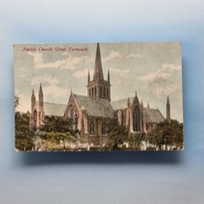 Great Yarmouth Postcard 1908 Norfolk Local Parish Church & Grounds