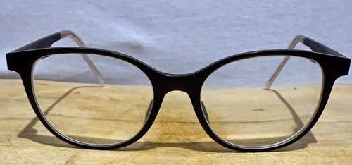 Black Round Full Rim Glasses Frames with Clear Arms 50-20-145