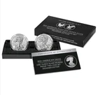 2021 $1 .999 Silver Eagle Reverse Proof Two Coin Set Designer Edition COA 21XJ