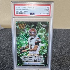 Topps 2025 Chrome Jayden Daniels Hidden Gems Insert #5 PSA 9 Washington