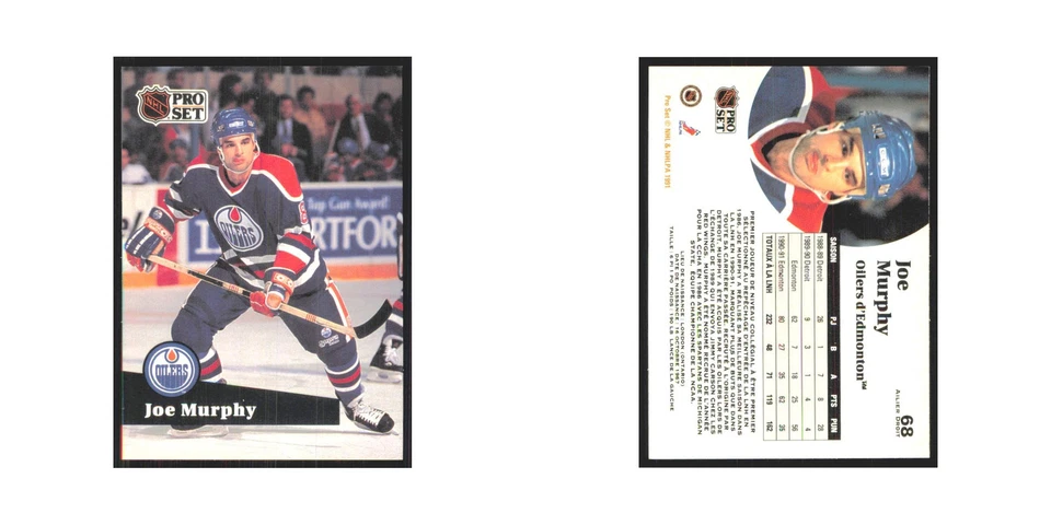 1991 Pro Set Joe Murphy Edmonton Oilers #68 - Image 3 of 3