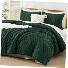 King Size Comforter Set Dark Emerald Green, King 104"x90" 02 - Emerald Green