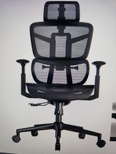 KZY Adjustable Ergonomic Office Desk Chair, Black Nylon, Solid Back, With Arms