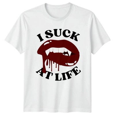 I Suck At Life T-Shirt Gothic Vampir Halloween Geschenk für Sie und Ihn