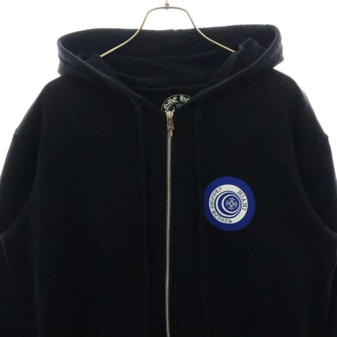 Felpa con cappuccio e zip Chrome Hearts Miami Pro Foti stampa pugnale usata 81b9d3ae8d75ea11aac