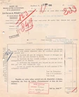 INVOICE 1948 SOCIETE DES COLLECTIONS DE PRIX DE TRANSPORTS LES FILS DE A POUEY