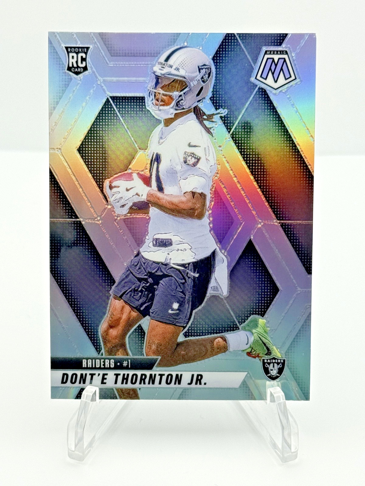 2025 Panini Mosaic - Dont'e Thornton Jr. Silver Prizm (RC) #369