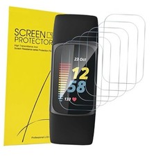 6 Pack Anti-Scratch Film for Fitbit Charge 6 Screen Protector, TPU Charge 6 /5