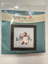 MILL HILL GNOME QUARTET SKIING GNOME CROSS STITCH BEADED KIT MH17-2011