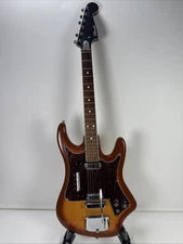 Rare PANaramic Vintage Electric Guitar 1960s Italy Crucianelli Sunburst Trem