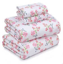 100 Cotton Sheets - Crispy Cooling Percale Sheets for Queen Size Bed,