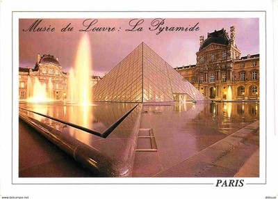 Postkarte - 75 - Paris - Louvre Museum - La Pyramide - Sonnenuntergang -
