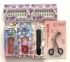 IONI Liquid Lip & Cheek Glossy Lip Balm Lash Extensions Lash Glue Curler 6pc Lot