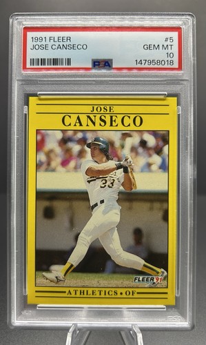 Jose Canseco #5 1991 Fleer card