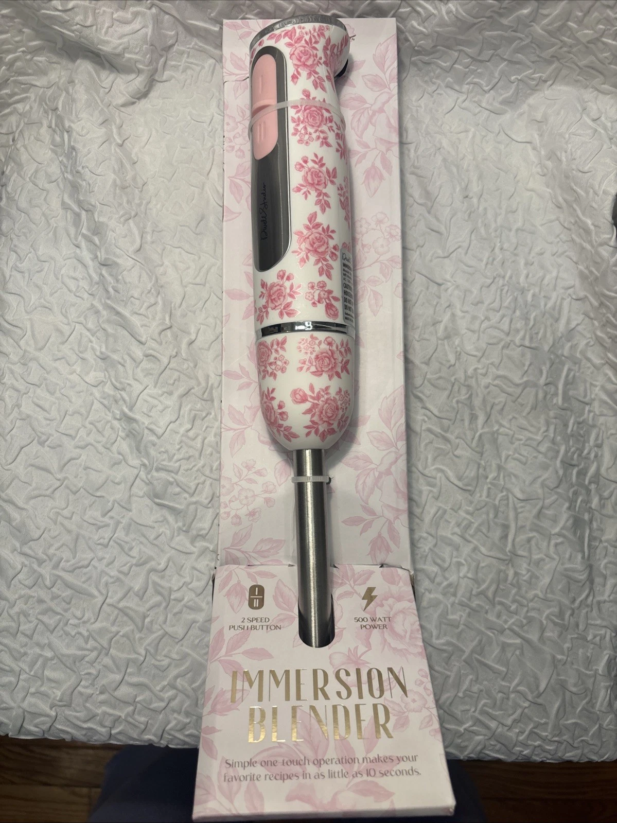 NEW DwellStudio Immersion Blender-Floral Pattern-500 Watt 2 Speed Motor*NEW*
Opens in a new window o