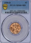 1958-D Lincoln Cent PCGS MS66+RD