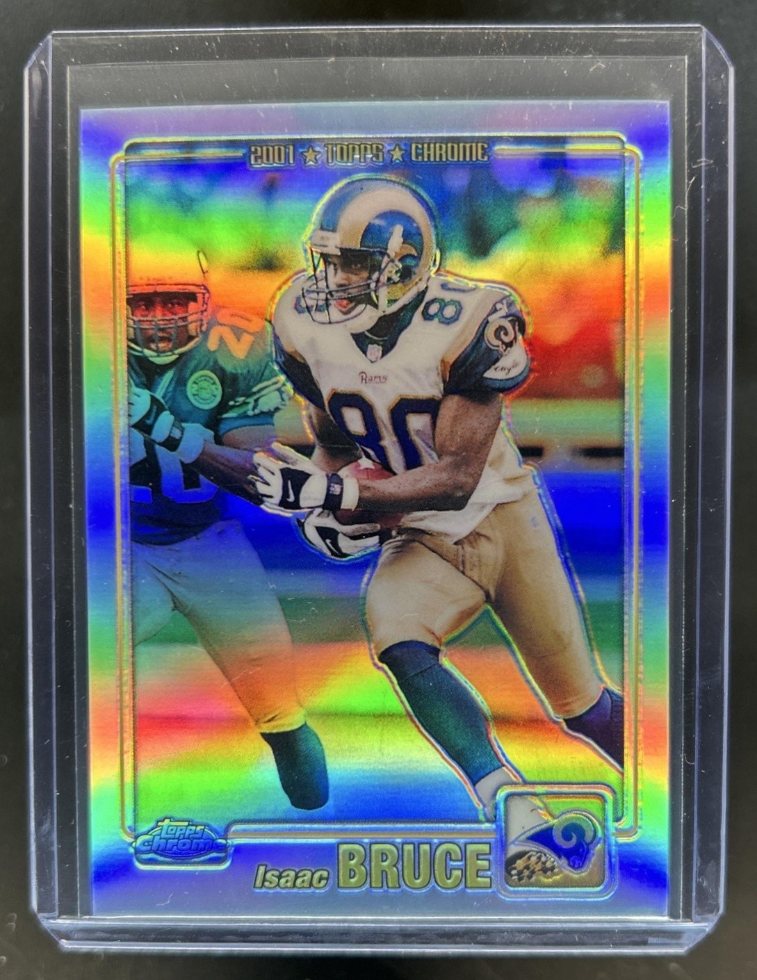 2001 Topps Chrome Isaac Bruce Refractor #/999 Rams