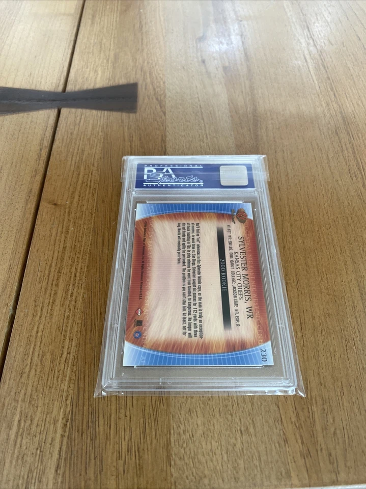 Sylvester Morris 2000 Edge Masters Retail Rookie Card PSA 9 KC Chiefs  - Image 2 of 2