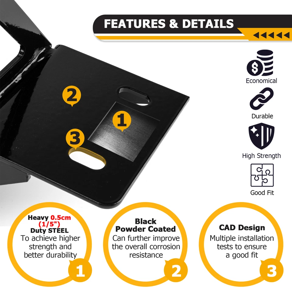 Placa de montaje de cabrestante sin perforación para Chevy K1500 1988-1998/1988-1999 GMC K1500 Foto 4 de 4