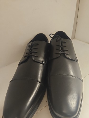 Van Heusen Turk Classic Oxford Non Slip Memory Foam Black Dress Shoes Size 12 - Picture 4 of 12