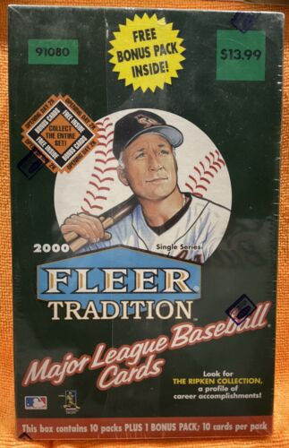 2000 Fleer Tradition Baseball Box 11 Packungen Ripken Sammlung versiegelt