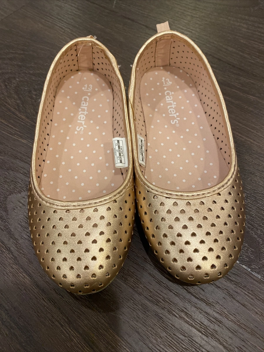 Carter's gold ballet best sale flats
