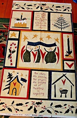 Pieces From My Heart Sandy Gervais Moda Quilt Fabric Panel 23 x 44" OOP ...
