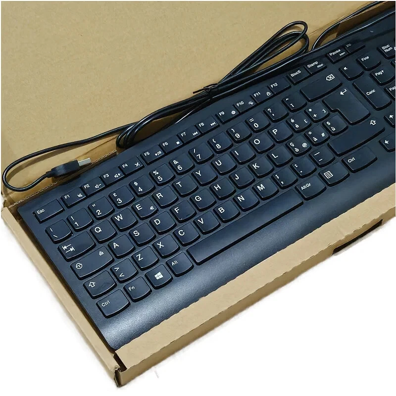 Lenovo Italian Layout USB Wired Keyboard SK8823 EKB536 Black White - Image 2 of 4
