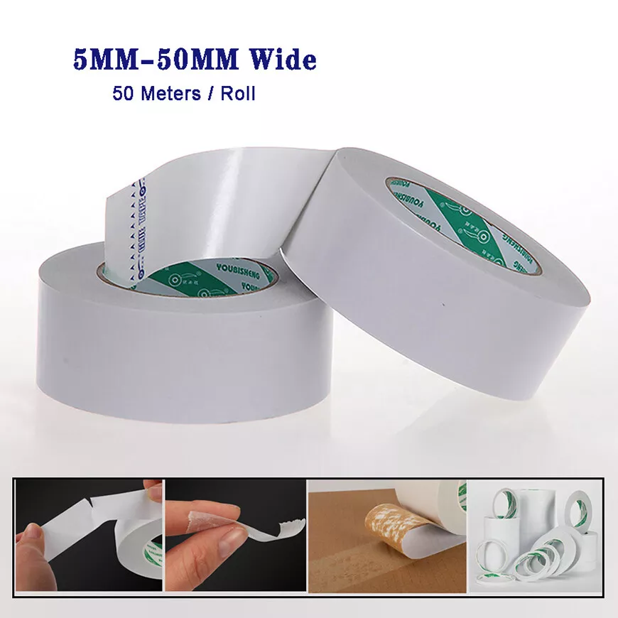 50m Ultra-thin Clear Double-Sided Tape Strong Sticky Tape Diy Craft Adhesive