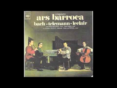 Conjunto Ars Barroca - Bach Telemann Leclair Brazil LP 1971 Cbs Masterworks M-
